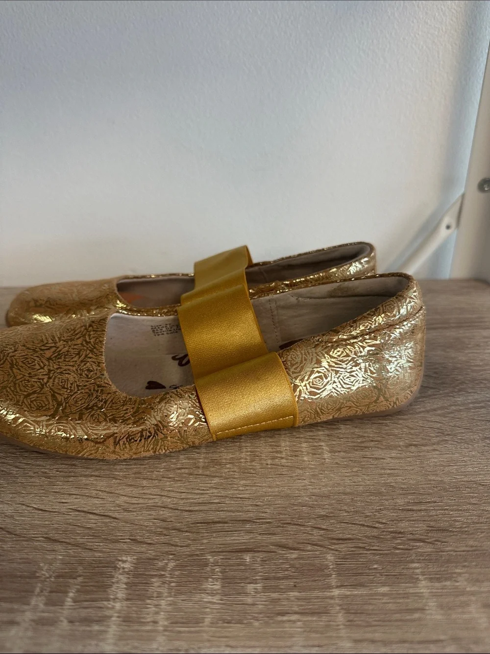 Livie & Luca Gold Rose Bella Ballet Metallic Flat Dress Shoe 3
